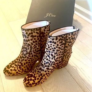 J. Crew Leopard Boots 9